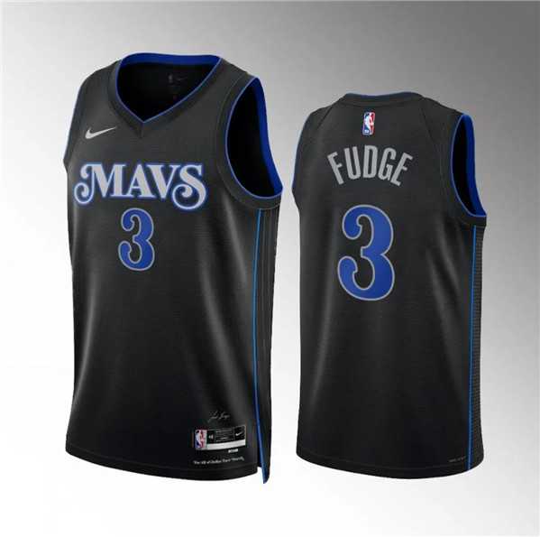 Mens Dallas Mavericks #3 Alex Fudge Black 2023-24 City Edition Stitched Basketball Jersey Dzhi->cleveland cavaliers->NBA Jersey